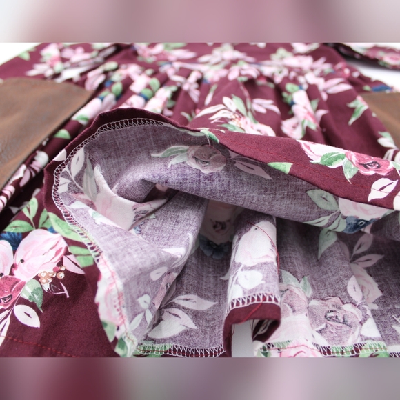 Fall-Ready Cotton Dress – 3T Bold Floral with Luxe Details - Picture 2 of 10